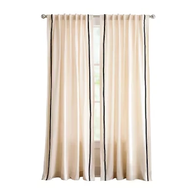 Martha Stewart Annika Back Tab Light-Filtering Set of 2 Curtain Panel