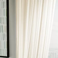 Martha Stewart Glacier Sheer Rod Pocket Sheer Set of 2 Curtain Panel