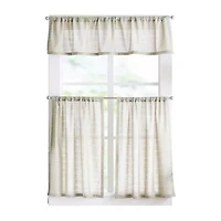 Martha Stewart Ava 3-pc. Rod Pocket Kitchen Curtains & Drapes Window Set