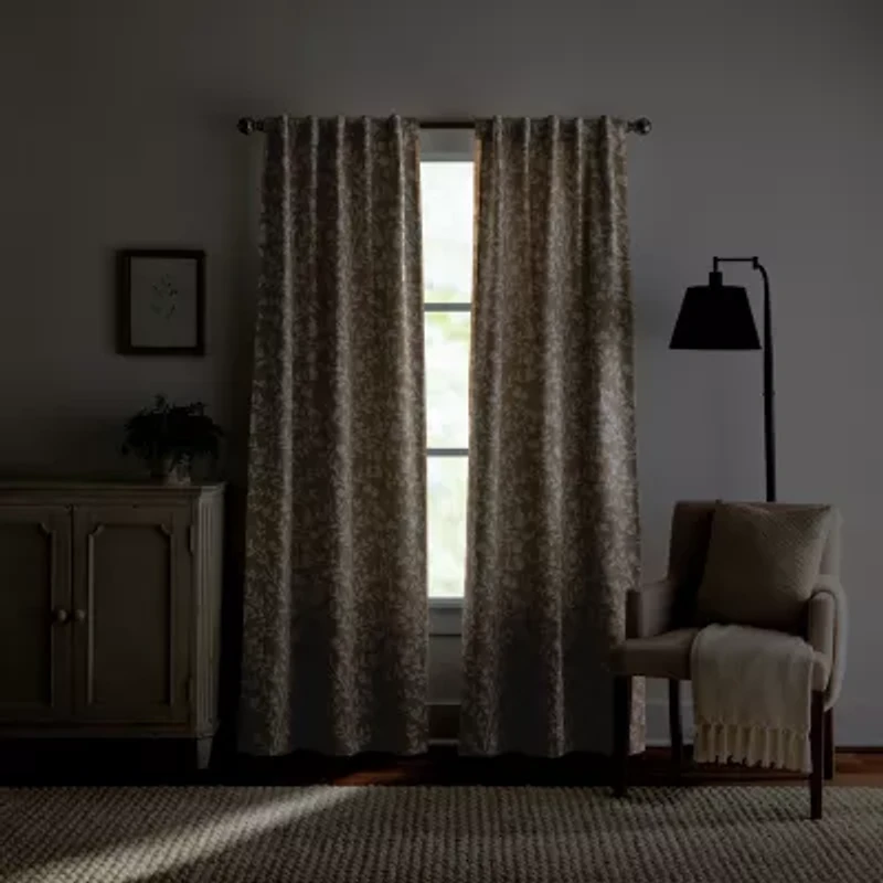 Martha Stewart Amelia Back Tab Blackout Set of 2 Curtain Panel