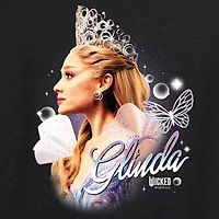 Glinda Profile Womens Boat Neck Long Sleeve Wicked Graphic T-Shirt