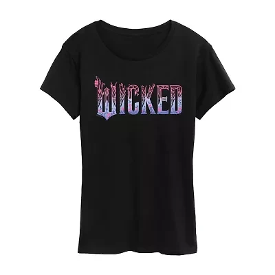 Wicked Logo Womens Crew Neck Short Sleeve Graphic T-Shirt