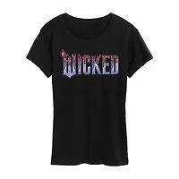Wicked Logo Womens Crew Neck Short Sleeve Graphic T-Shirt