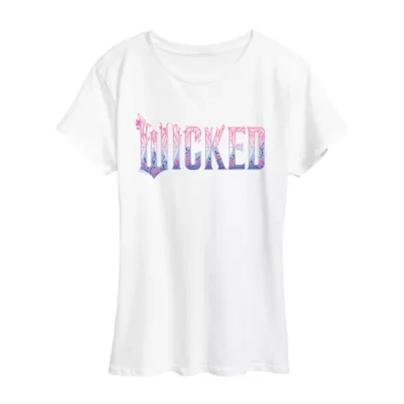 Wicked Logo Womens Crew Neck Short Sleeve Graphic T-Shirt