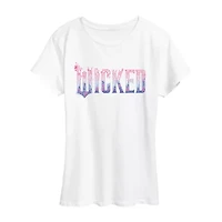 Wicked Logo Womens Crew Neck Short Sleeve Graphic T-Shirt