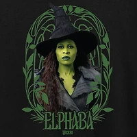 Elphaba Frame Womens Crew Neck Short Sleeve Wicked Graphic T-Shirt