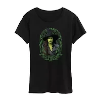 Elphaba Frame Womens Crew Neck Short Sleeve Wicked Graphic T-Shirt