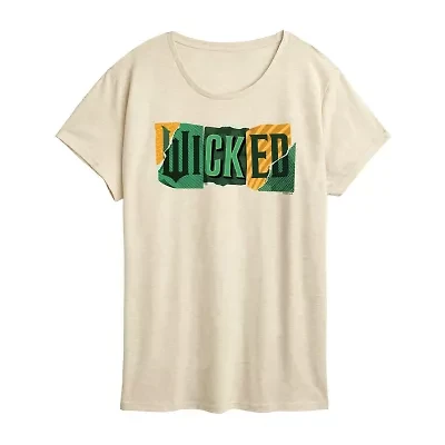 Wicked Logo Womens Crew Neck Short Sleeve Graphic T-Shirt