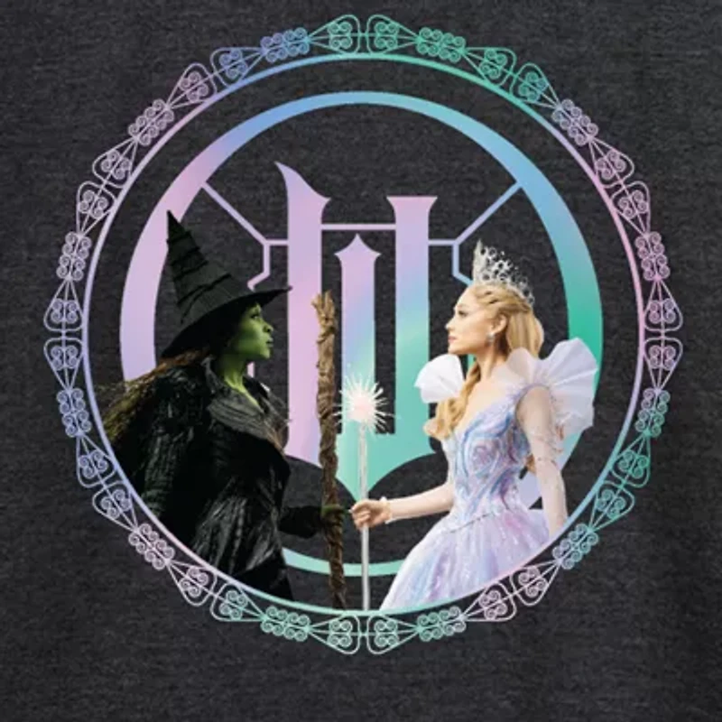 Wicked For Good Womens Boat Neck Long Sleeve Graphic T-Shirt