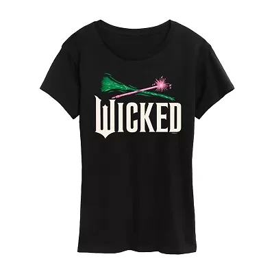 Wicked Icon Logo Womens Crew Neck Short Sleeve Graphic T-Shirt