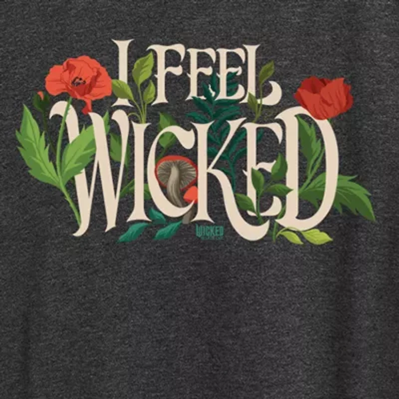I Feel Wicked Womens Crew Neck Short Sleeve Graphic T-Shirt