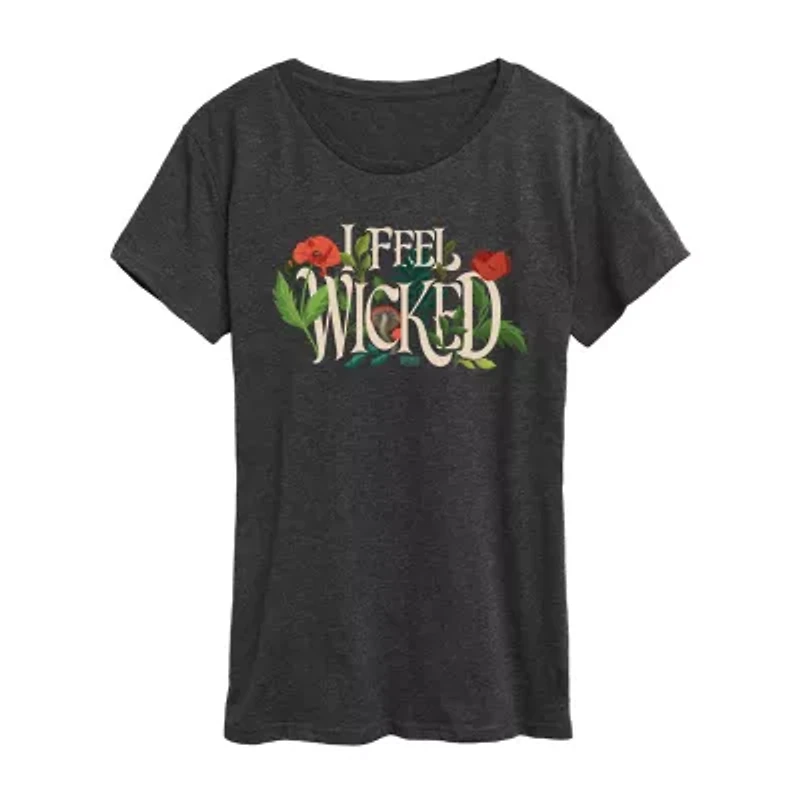 I Feel Wicked Womens Crew Neck Short Sleeve Graphic T-Shirt