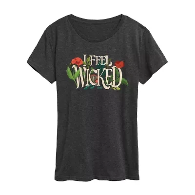 I Feel Wicked Womens Crew Neck Short Sleeve Graphic T-Shirt