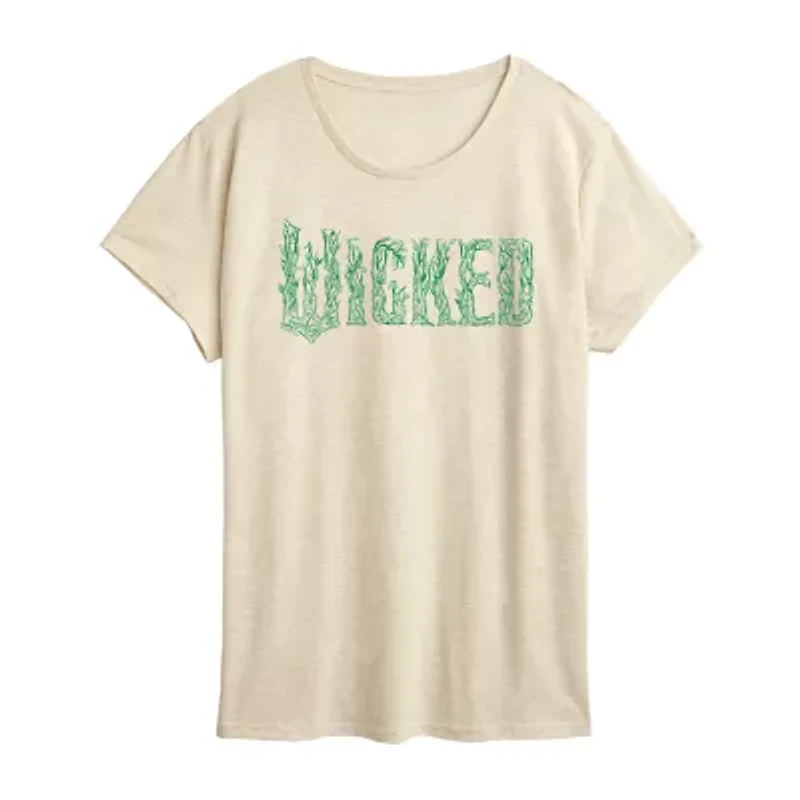 Wicked Logo Womens Crew Neck Short Sleeve Graphic T-Shirt