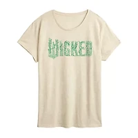 Wicked Logo Womens Crew Neck Short Sleeve Graphic T-Shirt