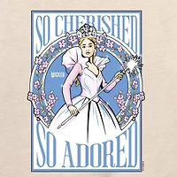 Glinda Poster Womens Boat Neck Long Sleeve Wicked Graphic T-Shirt