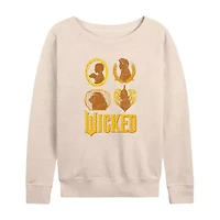 Wicked Oz Group Womens Boat Neck Long Sleeve Graphic T-Shirt