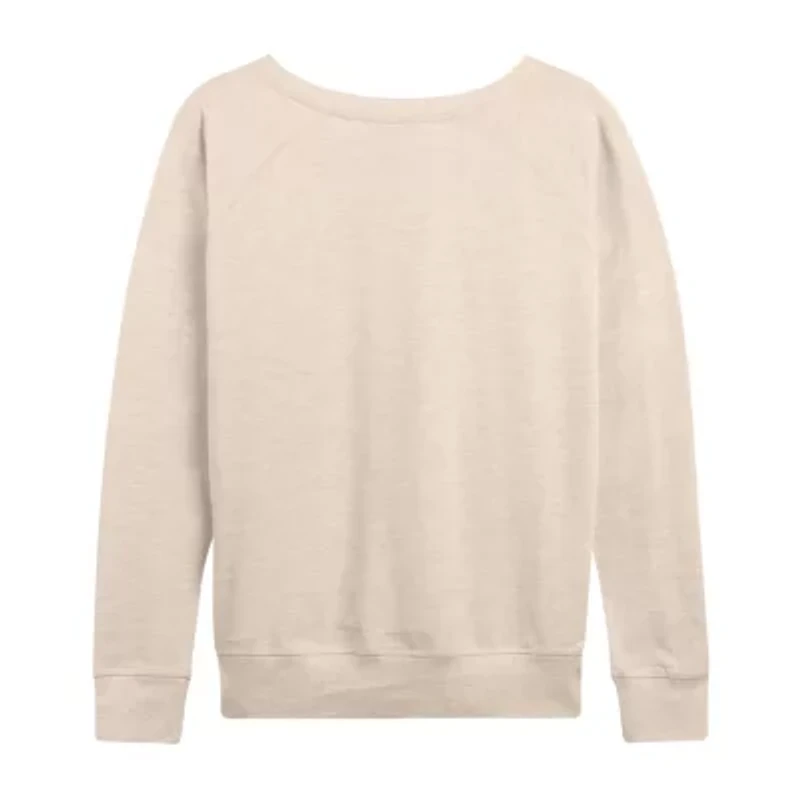 Wicked Logo Womens Boat Neck Long Sleeve Graphic T-Shirt