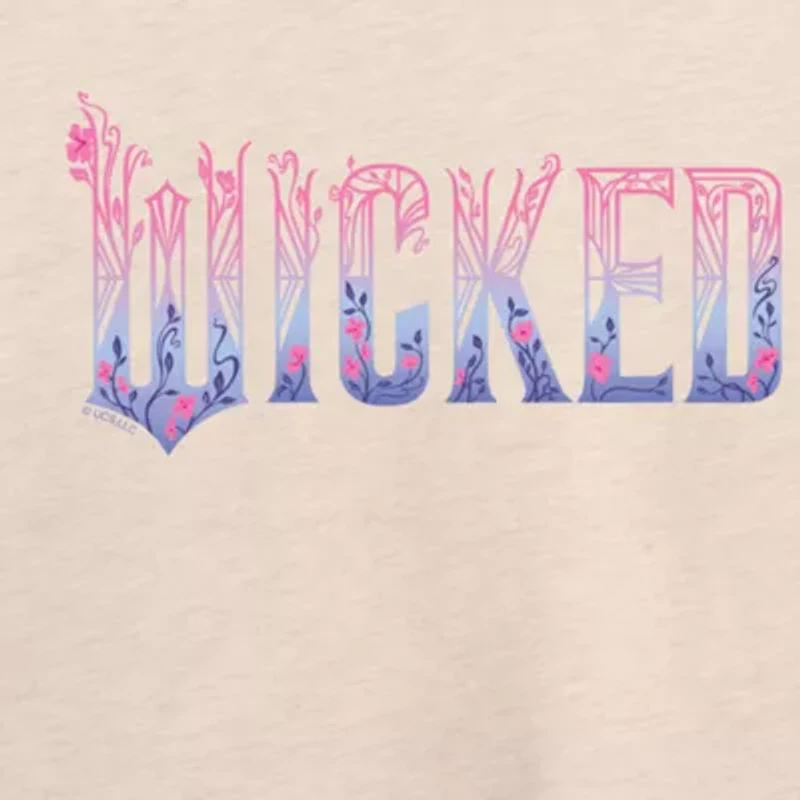 Wicked Logo Womens Boat Neck Long Sleeve Graphic T-Shirt