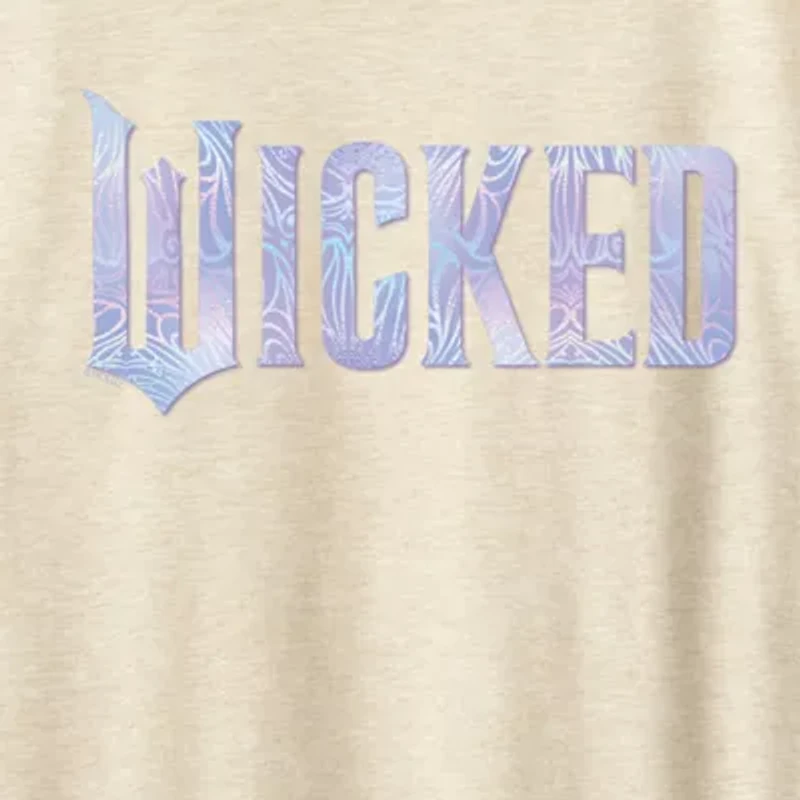 Wicked Sparkle Logo Womens Scoop Neck Short Sleeve Graphic T-Shirt
