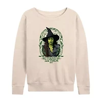Elphaba Frame Womens Boat Neck Long Sleeve Wicked Graphic T-Shirt