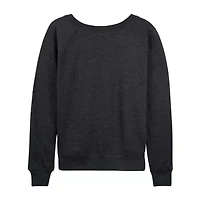 Womens Boat Neck Long Sleeve Regular Fit Wicked Graphic T-Shirt