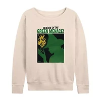 Elphaba Green Menace Womens Boat Neck Long Sleeve Wicked Graphic T-Shirt