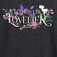 Couldnt Be Lovelier Womens Boat Neck Long Sleeve Wicked Graphic T-Shirt