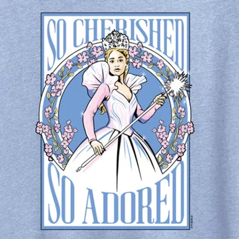 Glinda Poster Womens Crew Neck Short Sleeve Wicked Graphic T-Shirt