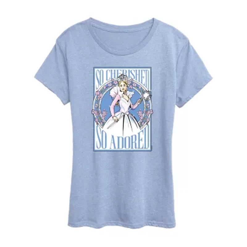 Glinda Poster Womens Crew Neck Short Sleeve Wicked Graphic T-Shirt