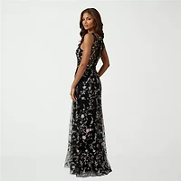 Rene by Ruiz Collection Womens Sleeveless Embroidered Evening Gown