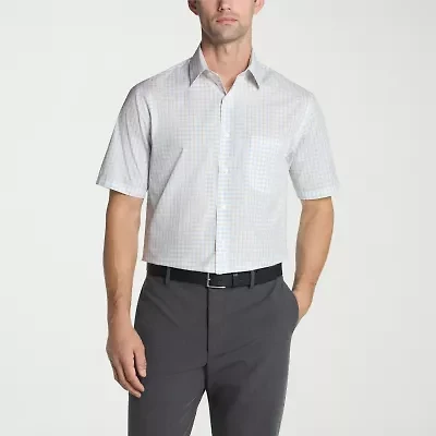 Van Heusen Poplin Mens Regular Fit Short Sleeve Dress Shirt