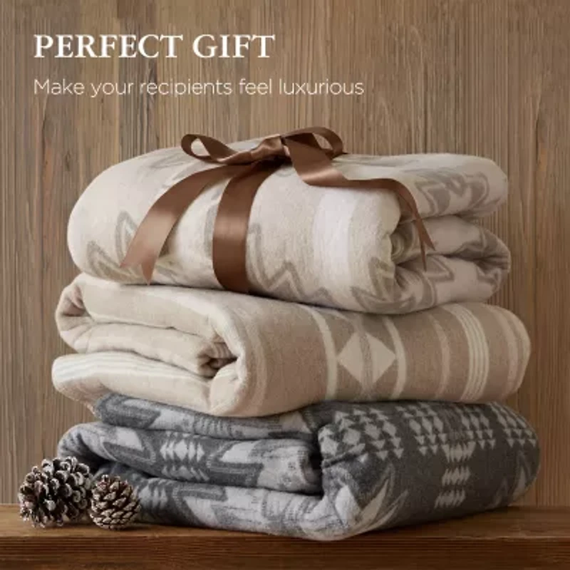 Woolrich Alberta Cotton Blend Jacquard Blanket