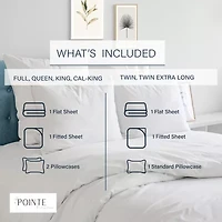 Pointehaven 200tc Print Crisp Percale Cotton Sheet Set