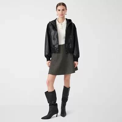 RM Rebecca Minkoff Womens Mid Rise Mini Flared Skirt
