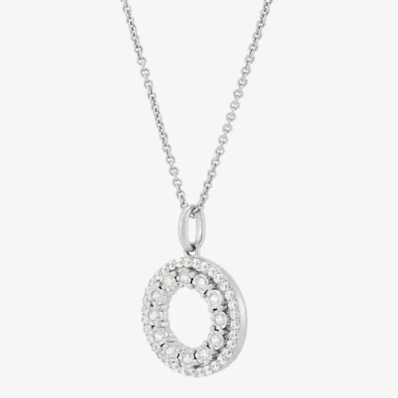 Limited Quantities! Womens 1/3 CT. T.W. Lab Grown White Diamond Sterling Silver Circle 18 Inch Pendant Necklace