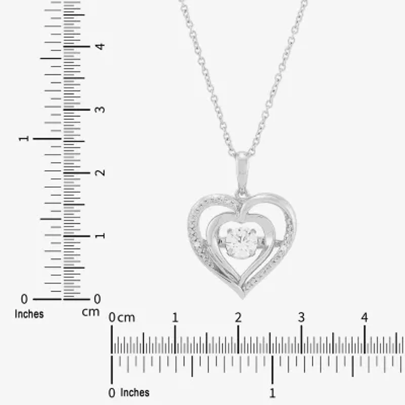 Limited Quantities! Womens 1 CT. T.W. Lab Grown White Diamond Sterling Silver Heart 18 Inch Pendant Necklace