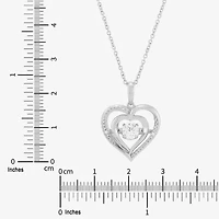 Limited Quantities! Womens 1 CT. T.W. Lab Grown White Diamond Sterling Silver Heart 18 Inch Pendant Necklace