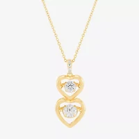 Limited Quantities! Womens 3/4 CT. T.W. Lab Grown White Diamond 14K Gold Over Silver Heart 18 Inch Pendant Necklace