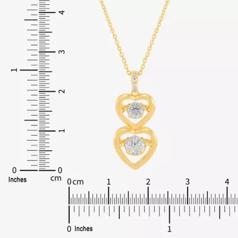 Limited Quantities! Womens 3/4 CT. T.W. Lab Grown White Diamond 14K Gold Over Silver Heart 18 Inch Pendant Necklace