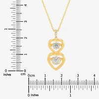 Limited Quantities! Womens 3/4 CT. T.W. Lab Grown White Diamond 14K Gold Over Silver Heart 18 Inch Pendant Necklace