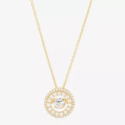 Limited Quantities! Womens 5/8 CT. T.W. Lab Grown White Diamond 14K Gold Over Silver Round 18 Inch Pendant Necklace