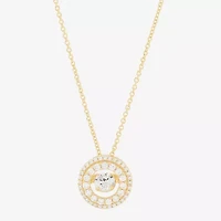 Limited Quantities! Womens 5/8 CT. T.W. Lab Grown White Diamond 14K Gold Over Silver Round 18 Inch Pendant Necklace