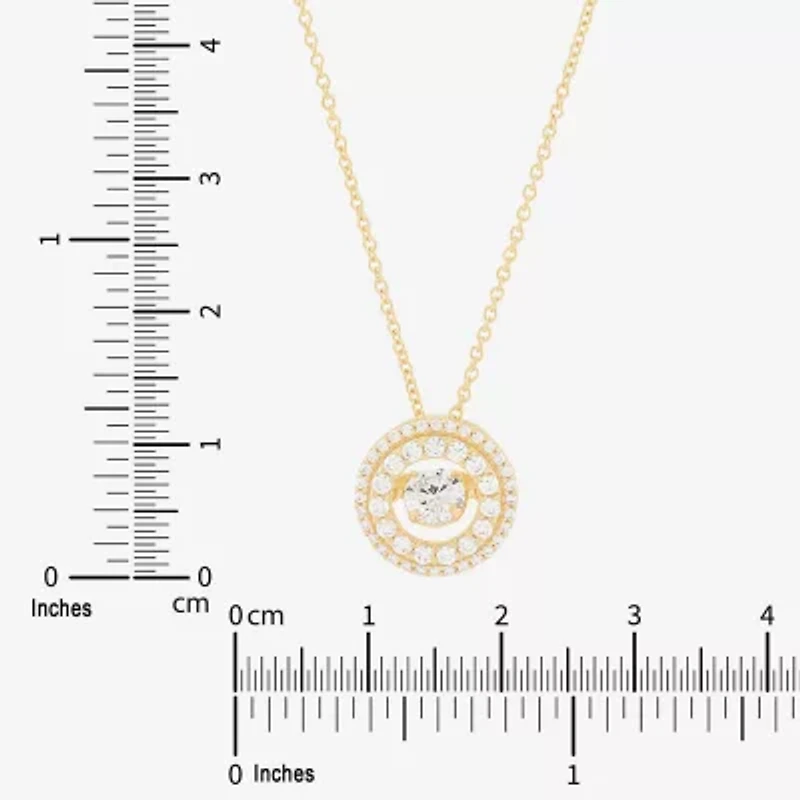 Limited Quantities! Womens 5/8 CT. T.W. Lab Grown White Diamond 14K Gold Over Silver Round 18 Inch Pendant Necklace