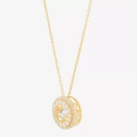 Limited Quantities! Womens 5/8 CT. T.W. Lab Grown White Diamond 14K Gold Over Silver Round 18 Inch Pendant Necklace