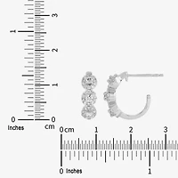 Limited Quantities! Womens 1/2 CT. T.W. Lab Grown White Diamond Sterling Silver 13.9mm Hoop Earrings