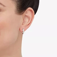 Limited Quantities! Womens 1/2 CT. T.W. Lab Grown White Diamond Sterling Silver 13.9mm Hoop Earrings