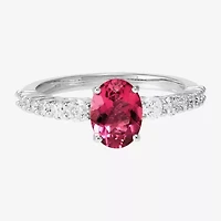 Limited Quantities! Womens 1/2 CT. T.W. Genuine Pink Tourmaline 10K White Gold Cocktail Ring