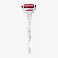 Limited Quantities! Womens 1/2 CT. T.W. Genuine Pink Tourmaline 10K White Gold Cocktail Ring