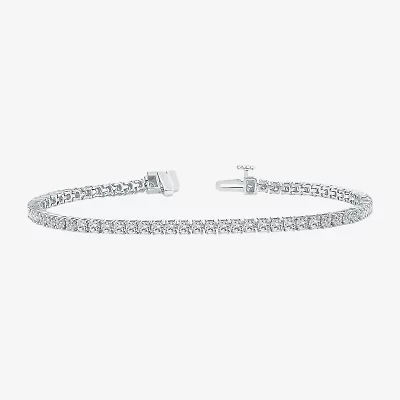 (I,I1) Womens 4 7/8 Ct. T.W. Lab Grown White Diamond 10K Gold Round 8 Inch Tennis Bracelet